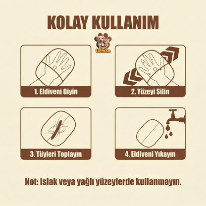 Manyetik Tüy Toplayıcı Eldiven (Ekstra Kalınlaştırılmış Tabanlı)
